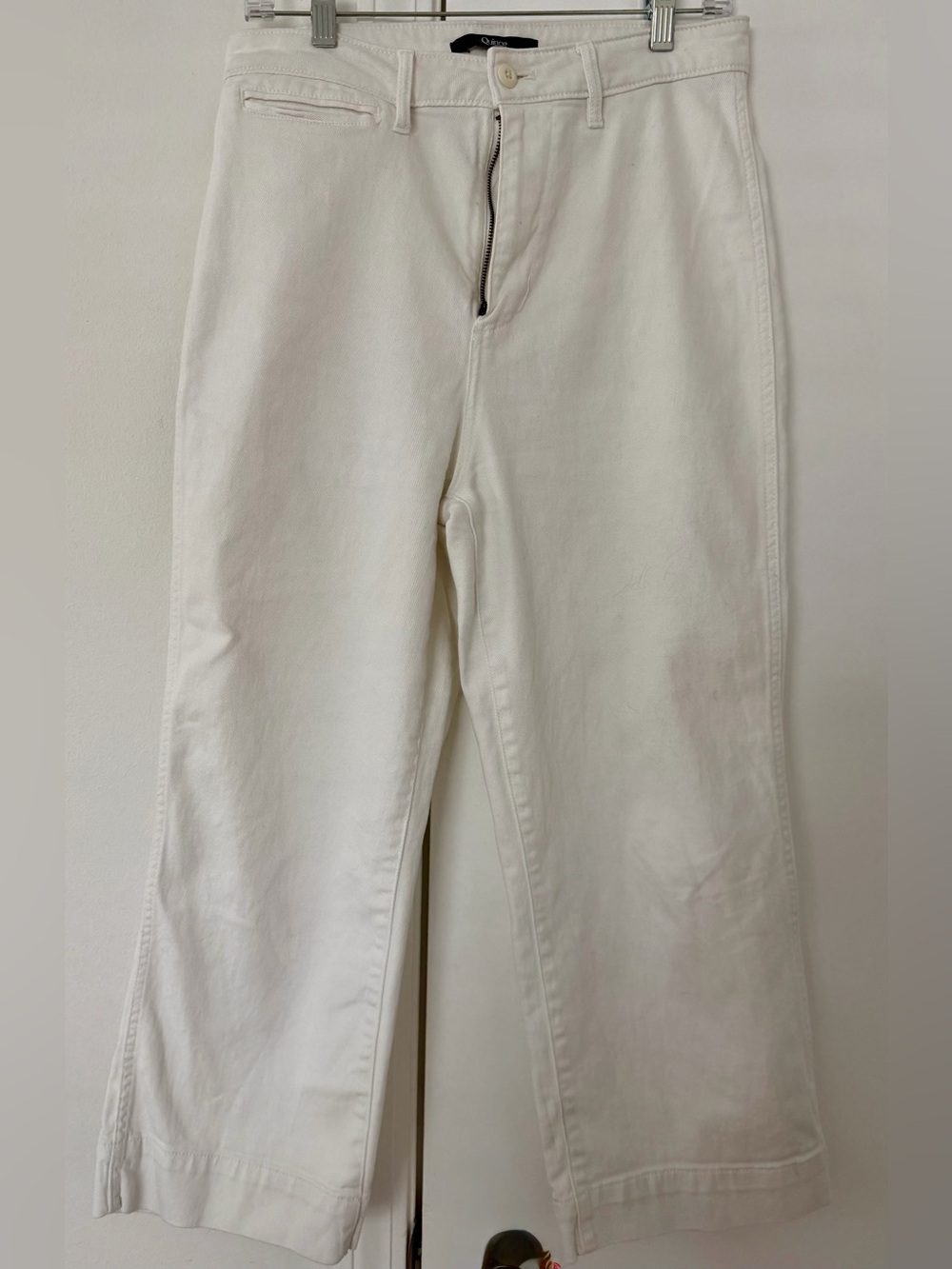 Quince Women's Stretch Cotton Twill Wide-Leg Crop Pants